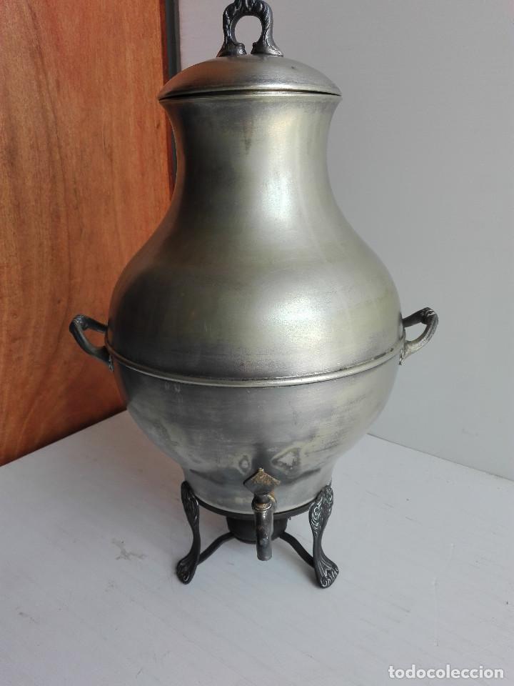 Antig&uuml;edades: SAMOVAR DE METAL PLATEADO, CERMA DE 1.930 - Foto 1