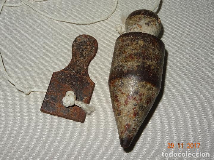 antigua plomada de albañil, de bronce. albañile - Buy Antique professional  masonry tools on todocoleccion