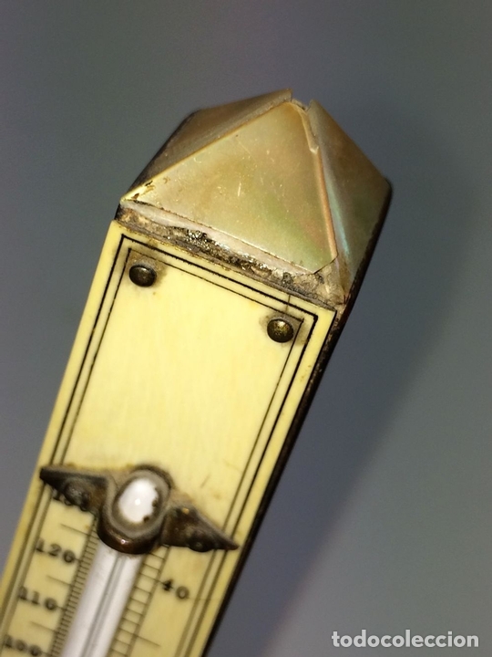Antig&uuml;edades: TERM&Oacute;METRO REGENCIA CON DISE&Ntilde;O DE OBELISCO. MADERA, N&Aacute;CAR. E.E.U.U. (?) 1825. - Foto 11
