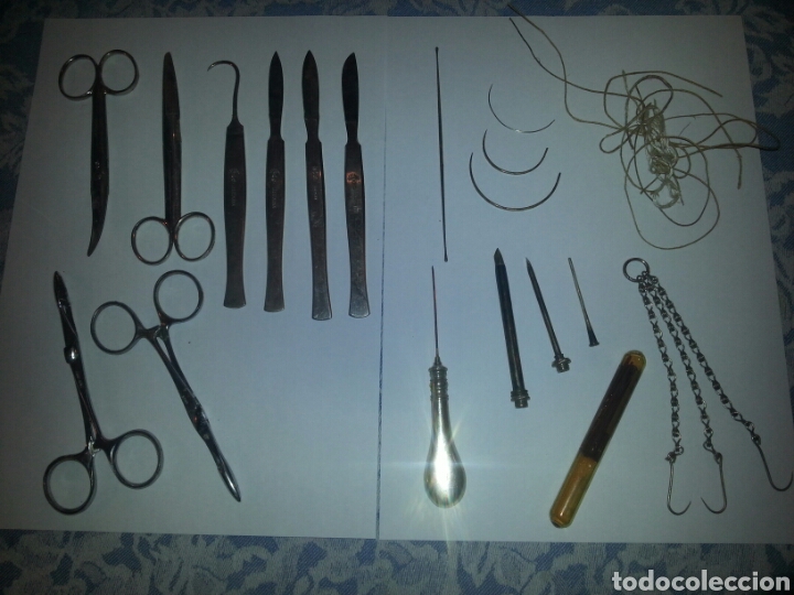 Antig&uuml;edades: HERRAMIENTA DE MEDICO CON BOLSA DE TRANSPORTE - Foto 1