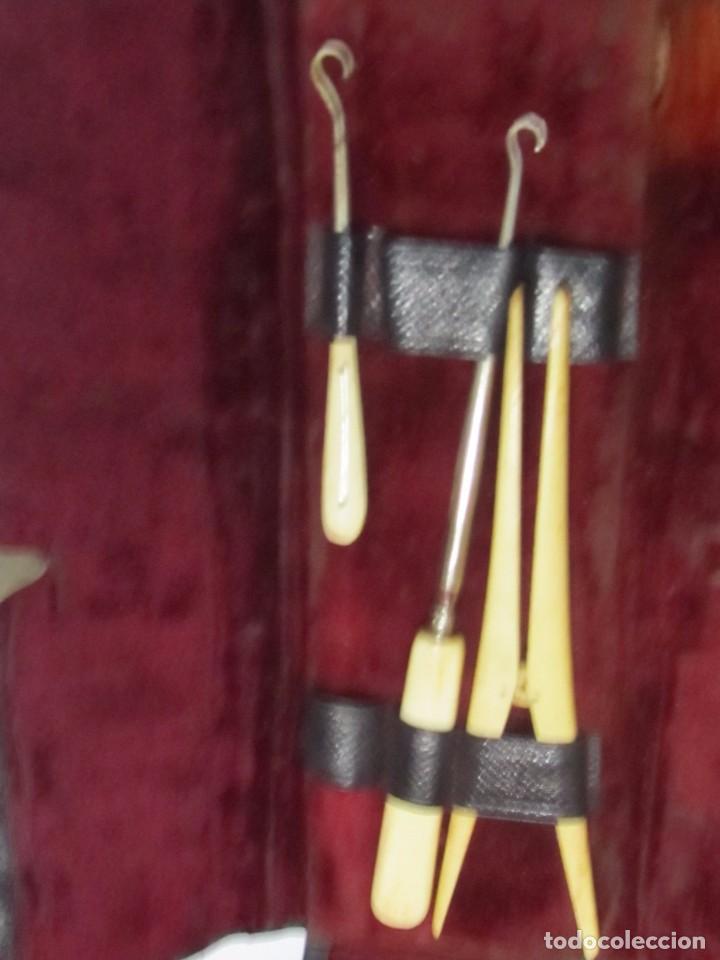 Antig&uuml;edades: ANTIGUAS HERRAMIENTAS DE MARFIL - EN SU ESTUCHE - Foto 2