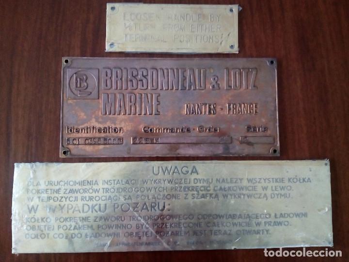 Antig&uuml;edades: Placas lat&oacute;n, desguace naval - Foto 1