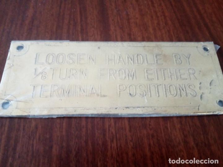 Antig&uuml;edades: Placas lat&oacute;n, desguace naval - Foto 2