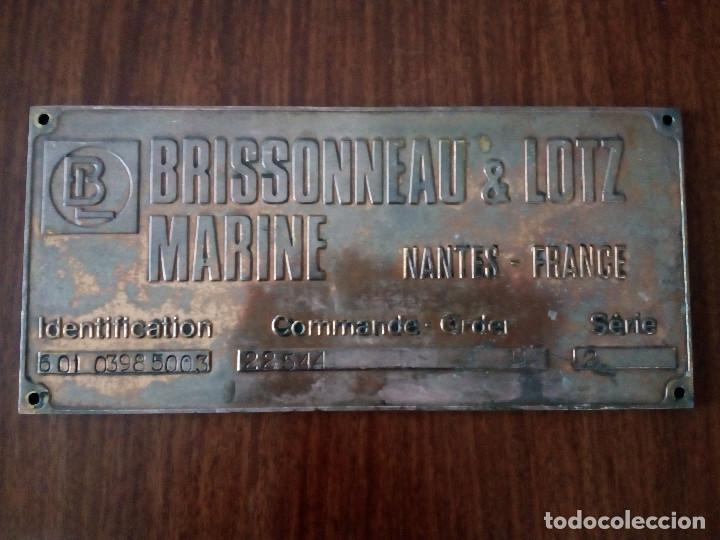 Antig&uuml;edades: Placas lat&oacute;n, desguace naval - Foto 3