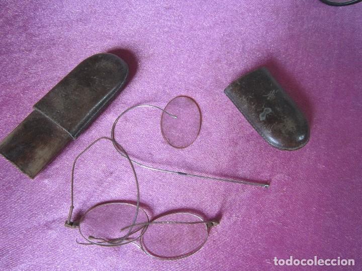 Antig&uuml;edades: GAFAS MUY ANTIGUAS CON ESTUCHE DE PIEL E2 - Foto 4
