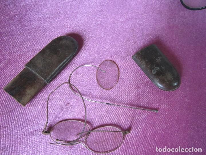 Antig&uuml;edades: GAFAS MUY ANTIGUAS CON ESTUCHE DE PIEL E2 - Foto 5