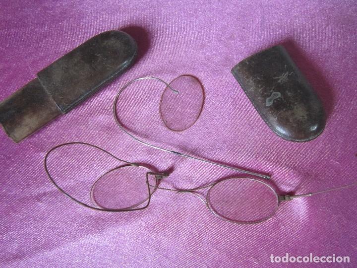 Antig&uuml;edades: GAFAS MUY ANTIGUAS CON ESTUCHE DE PIEL E2 - Foto 6
