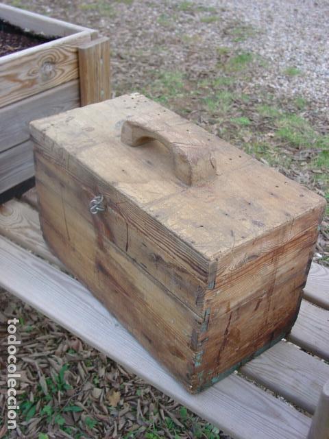antigua caja de herramientas en madera, ensambl - Compra venta en  todocoleccion