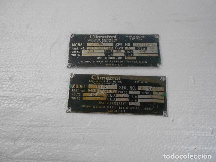 Antig&uuml;edades: chapa placa climatrol - Foto 1