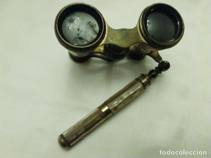 Antig&uuml;edades: PRISMATICOS MUY ANTIGUOS DE OPERA DE NACAR - Foto 5