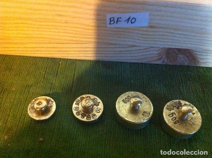 Antigüedades: EXTRAORDINARIO JUEGO DE 12 ANTIGUAS PESAS DE BRONCE Y DE HIERRO DE 5G A 2KG (P10) - Foto 4 - 114536475