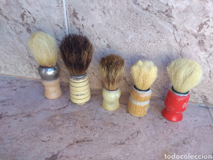 Antig&uuml;edades: Lote de Brochas de Barbero - Foto 4