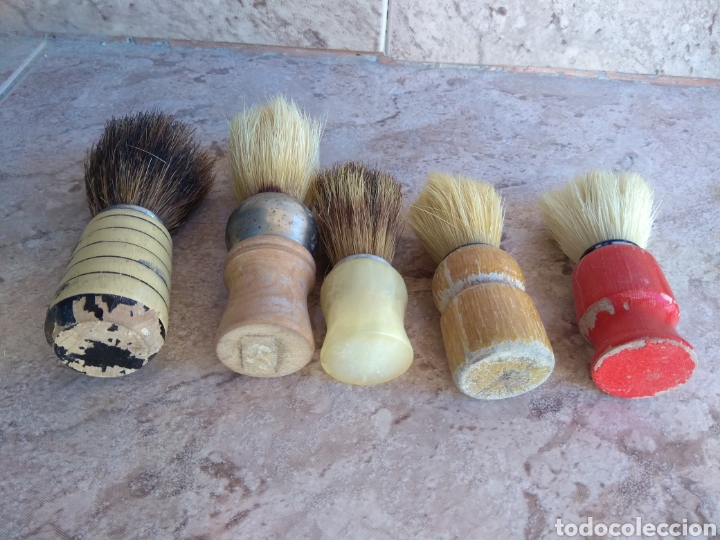Antig&uuml;edades: Lote de Brochas de Barbero - Foto 5