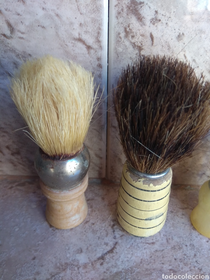 Antig&uuml;edades: Lote de Brochas de Barbero - Foto 7
