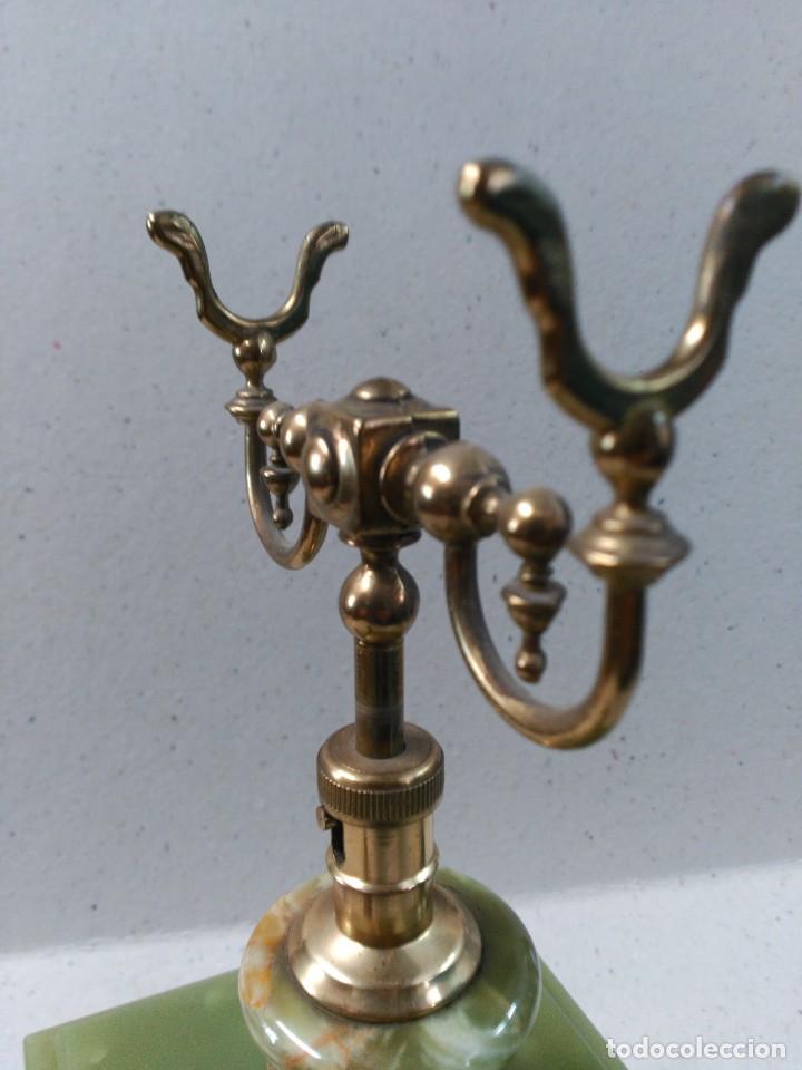 Tel&eacute;fonos: TELEFONO DE SOBREMESA EN MARMOL VERDE Y BRONCE - Foto 18