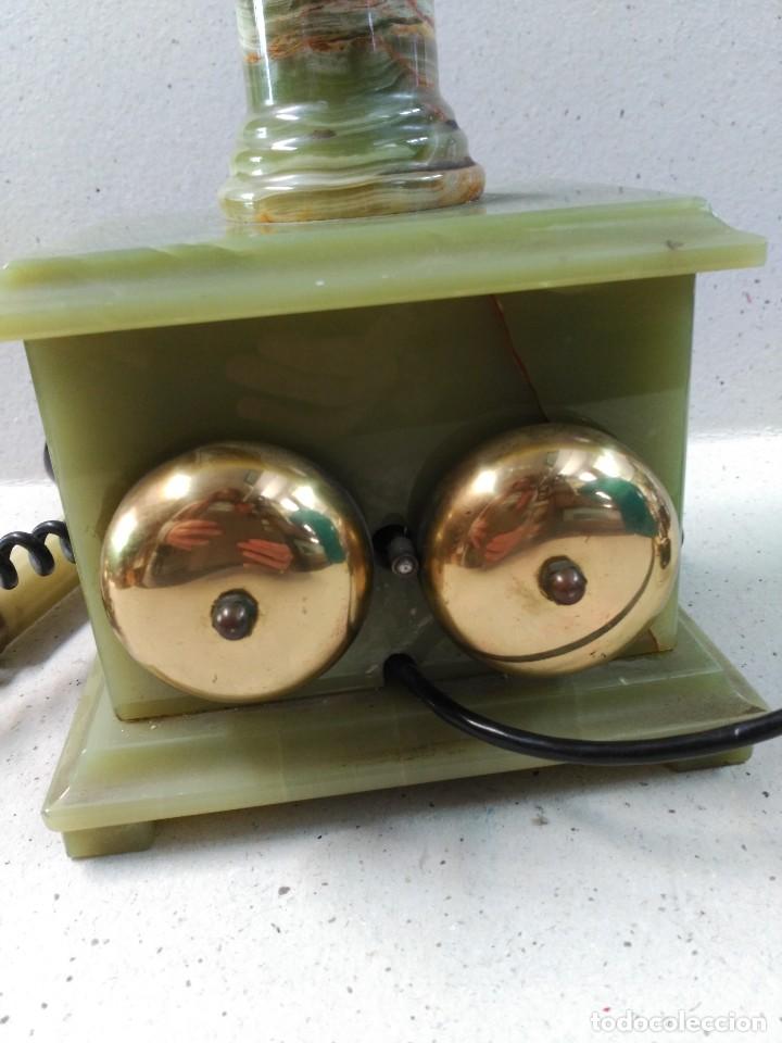 Tel&eacute;fonos: TELEFONO DE SOBREMESA EN MARMOL VERDE Y BRONCE - Foto 20