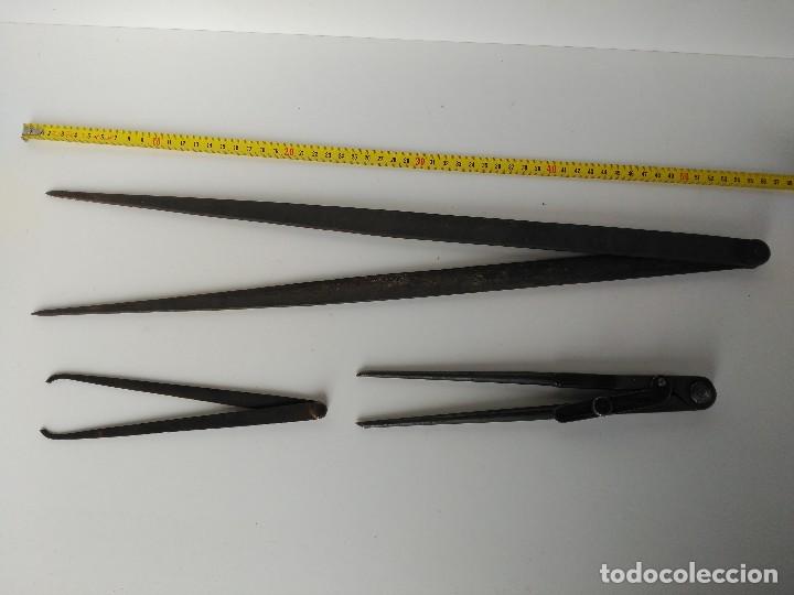 Antig&uuml;edades: Lote de 3 compases antiguos - Foto 1