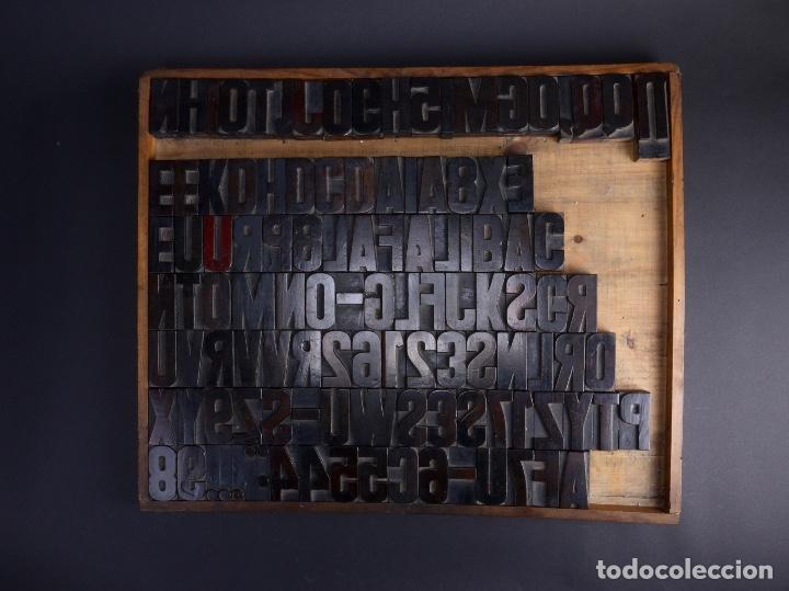 Antig&uuml;edades: CAJA Y TIPOGRAF&Iacute;A DE MADERA SIGLO XIX - Foto 2