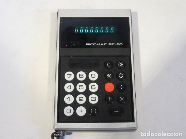 Antiquit&eacute;s: Calculadora Ricoh. Ricomac RC-8D. Funciona regular.