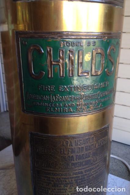 Antig&uuml;edades: EXTINTOR DE BARCO laton y bronce - Foto 2