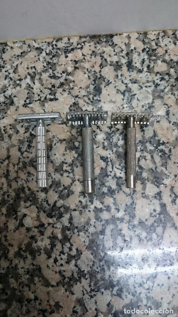 Antig&uuml;edades: 3 MAQUINITAS DE AFEITAR MARCA BETER - Foto 1
