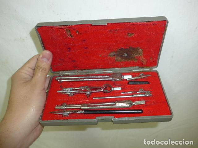 Antig&uuml;edades: Antigua caja de compas stilus, original. - Foto 1