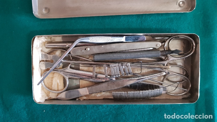 Antig&uuml;edades: CAJA CON DIVERSOS UTENSILIOS MEDICOS - Foto 2