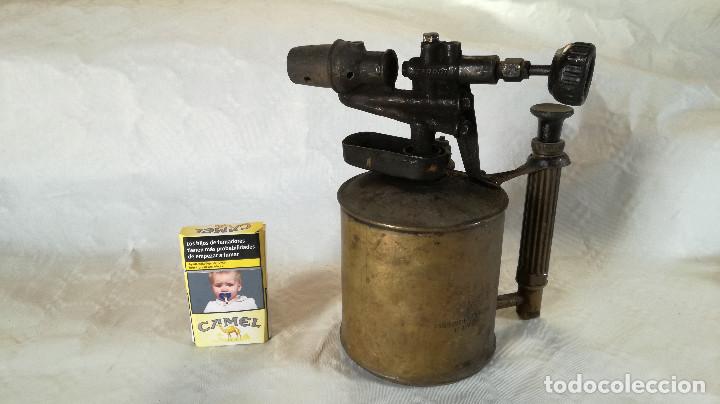 Antig&uuml;edades: L&Aacute;MPARA DE FONTANERO ESPA&Ntilde;OLA - Foto 1