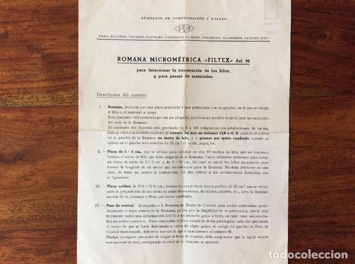 Antig&uuml;edades: BASCULA ROMANA MICROMETRICA - Foto 3