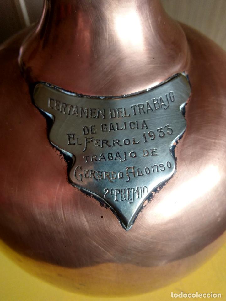 Antig&uuml;edades: EXCEPCIONAL BOTELLA DE COBRE- GALICIA -FERROL - Foto 2