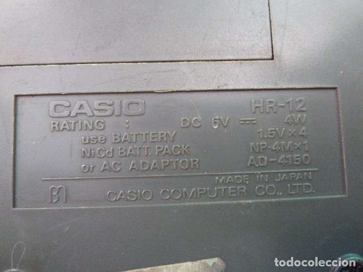 Antig&uuml;edades: CALCULADORA CASIO HR-12 - Foto 3