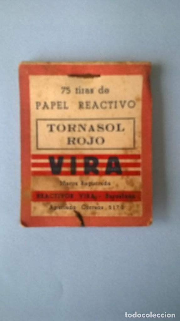Antiquit&eacute;s: PAPEL REACTIVO VIRA TORNASOL ROJO