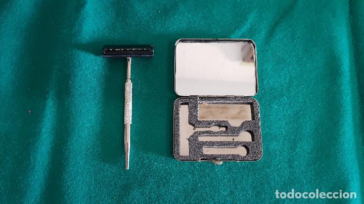 Antig&uuml;edades: CAJA DE METAL CON MAQUINILLA KRYPTO MINI SHAVE - Foto 3