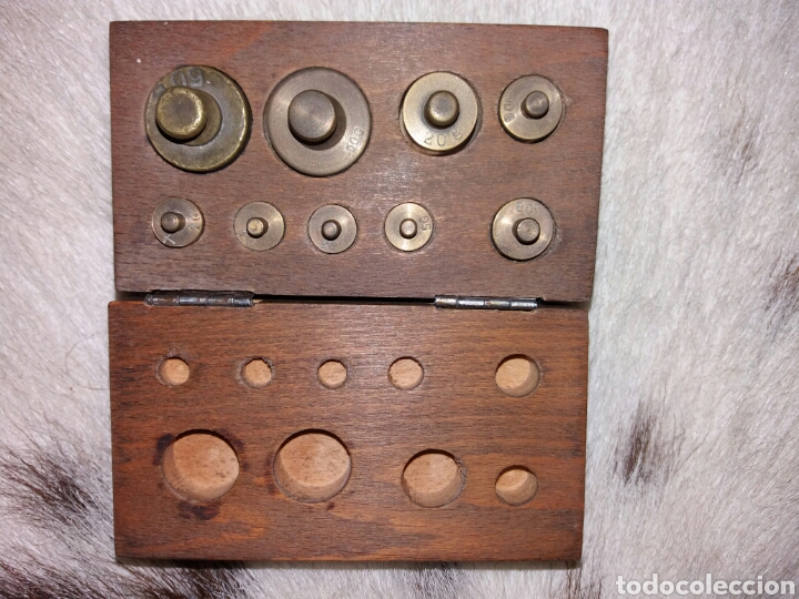 Antig&uuml;edades: Juego de pesas para balanza de joyero - Foto 2