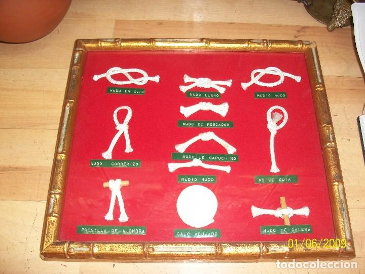 Antig&uuml;edades: ANTIGUO CUADRO CON NUDOS MARINEROS - Foto 1