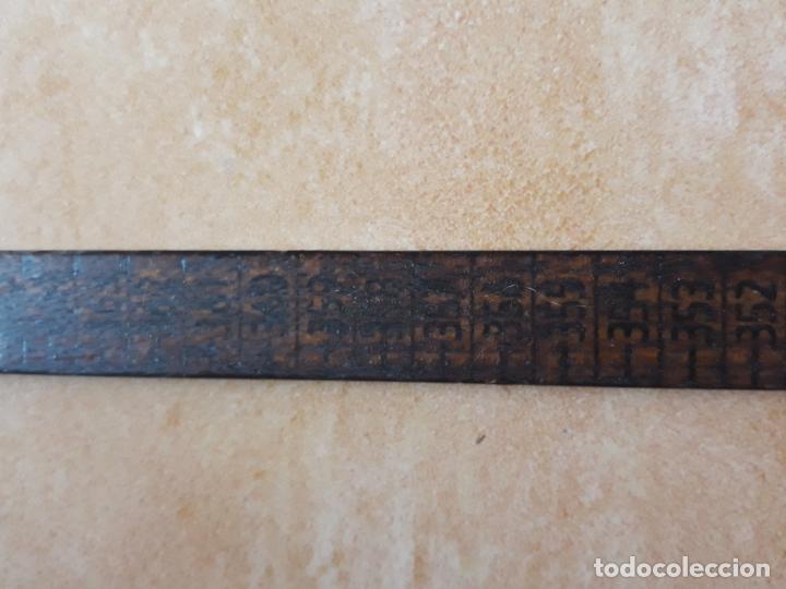 Antig&uuml;edades: Antigua regla metro de madera plegable- 367 cms - Foto 16