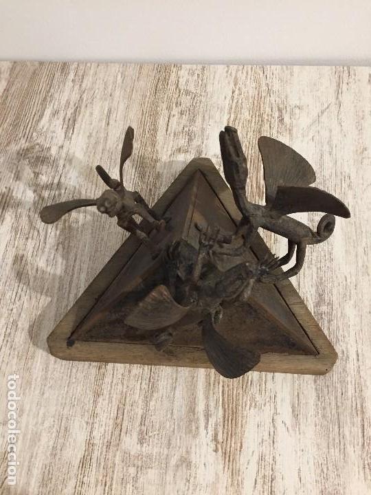 Antig&uuml;edades: CENTRO - C&Uacute;PULA HIERRO CON DRAGONES DE FORJA - Foto 6