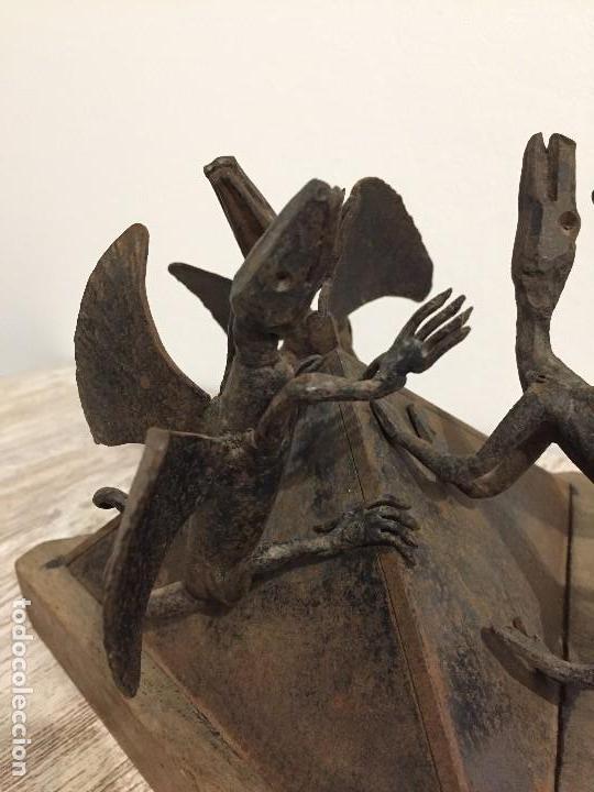 Antig&uuml;edades: CENTRO - C&Uacute;PULA HIERRO CON DRAGONES DE FORJA - Foto 9