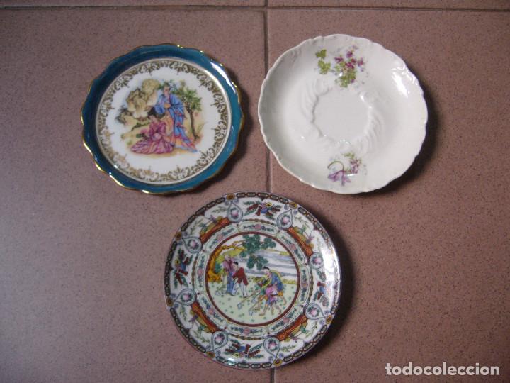 Antig&uuml;edades: LOTE DE 3 PLATOS PEQUE&Ntilde;OS - Foto 1