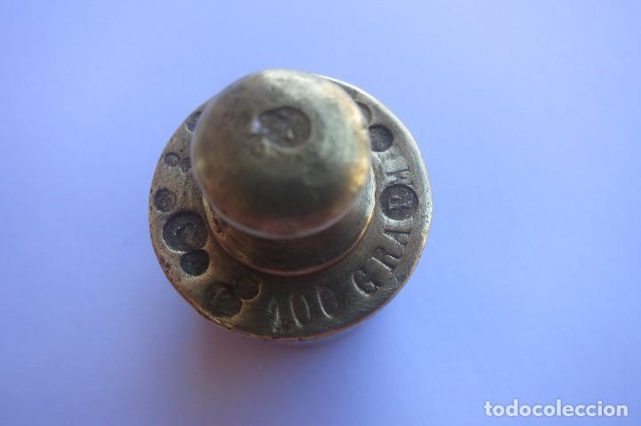 Antig&uuml;edades: pesa de 100 gramos antigua 1887 - Foto 3