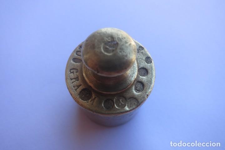 Antig&uuml;edades: pesa de 100 gramos antigua 1887 - Foto 5