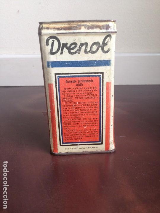 Antig&uuml;edades: DRENOL - LABORATORIO ABELL&Oacute; - CAJA DE HOJALATA - Foto 3