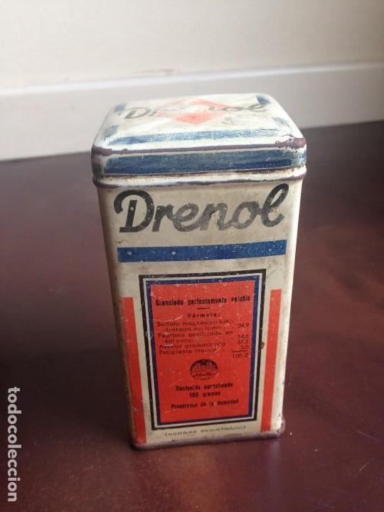 Antig&uuml;edades: DRENOL - LABORATORIO ABELL&Oacute; - CAJA DE HOJALATA - Foto 1