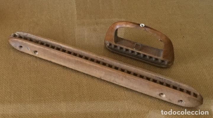 Antig&uuml;edades: Lizos de telar textil antiguos, de madera. - Foto 1