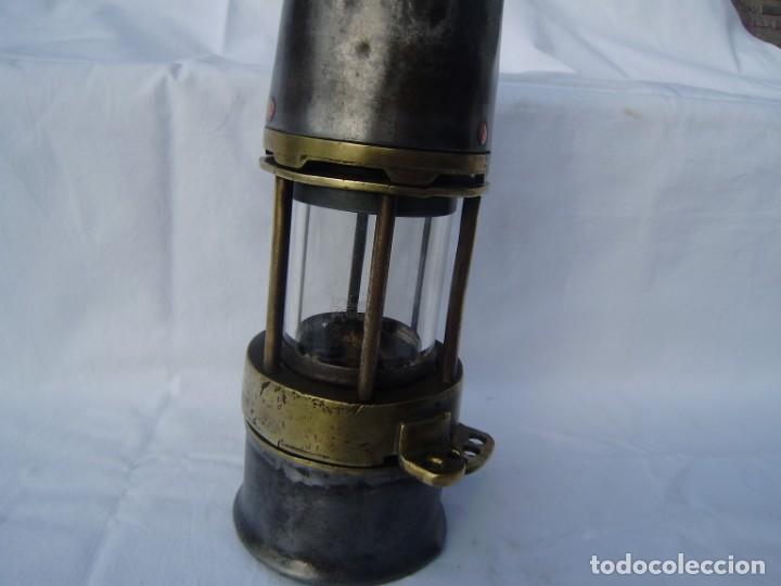 Antig&uuml;edades: Lampara de mina.Tipo seguridad.Marcada 70 - Foto 2