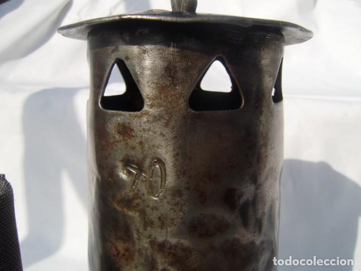 Antig&uuml;edades: Lampara de mina.Tipo seguridad.Marcada 70 - Foto 5