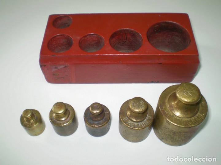 Antig&uuml;edades: JUEGO DE PESAS PARA BASCULA. - Foto 4