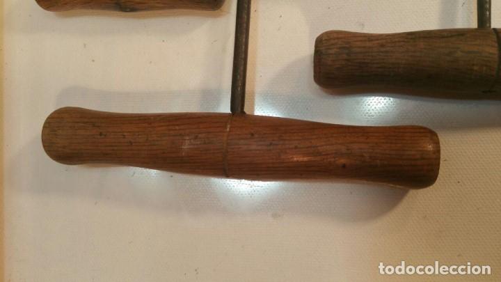 Antig&uuml;edades: JUEGO DE BERBIQUIS MANUALES PARA MADERA - Foto 2