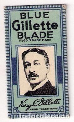 Antig&uuml;edades: SOBRE CON  HOJA DE AFEITAR BLUE GILLETTE - Foto 1