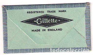 Antig&uuml;edades: SOBRE CON  HOJA DE AFEITAR BLUE GILLETTE - Foto 2